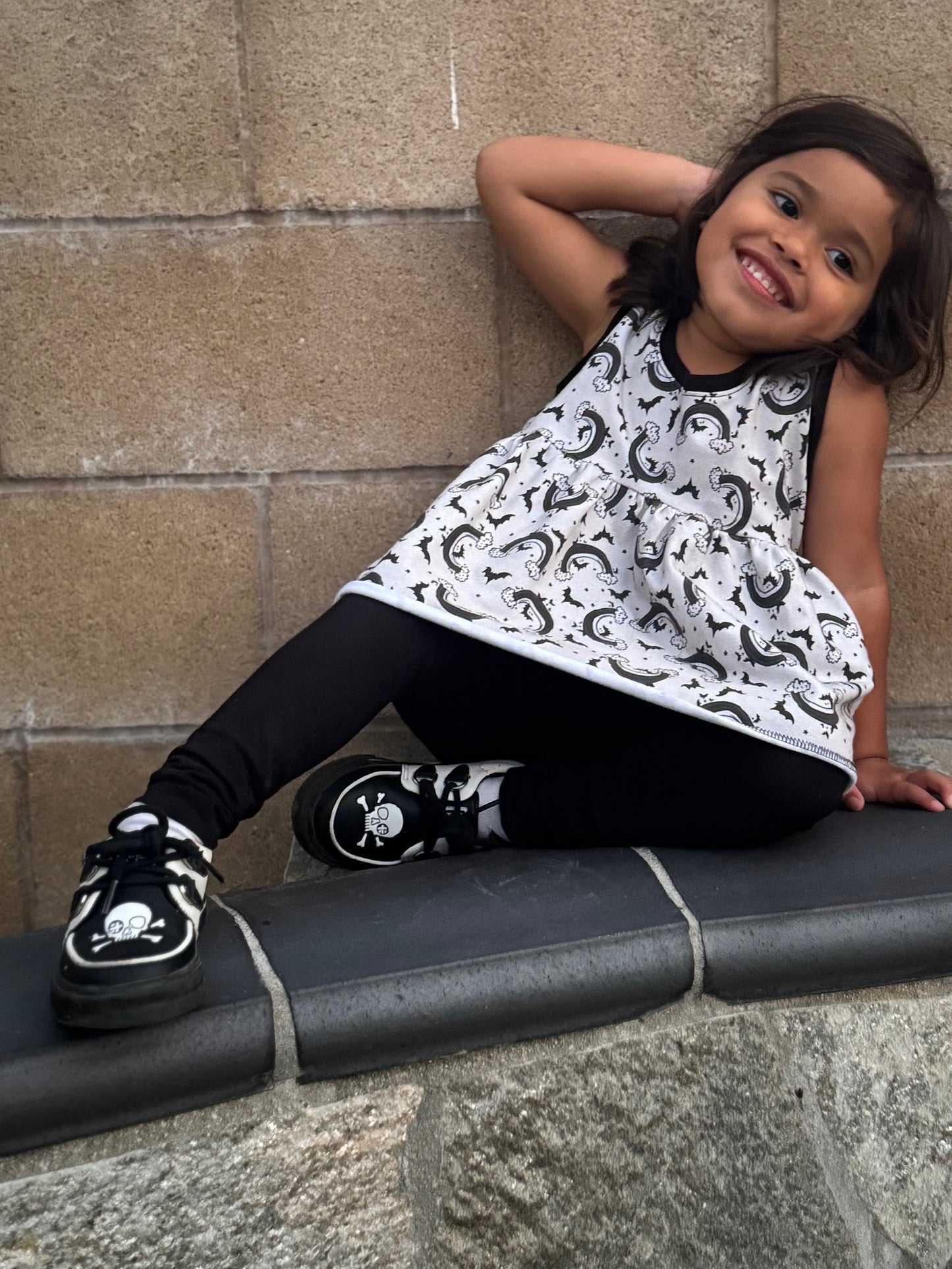 Peplum top - Spooky Birthday - Checkers