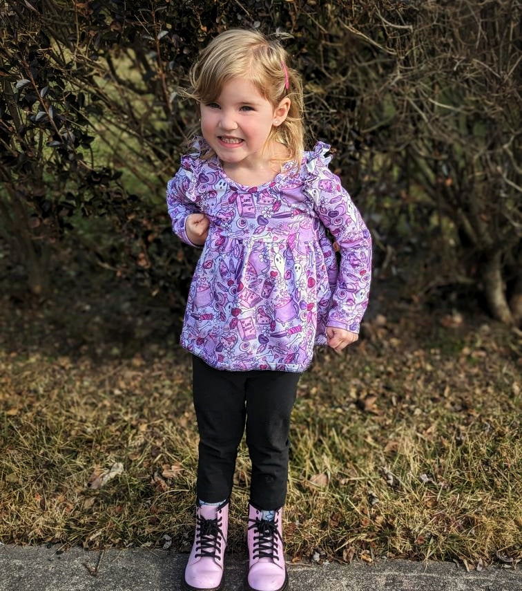 Peplum top - Bats and Baubles