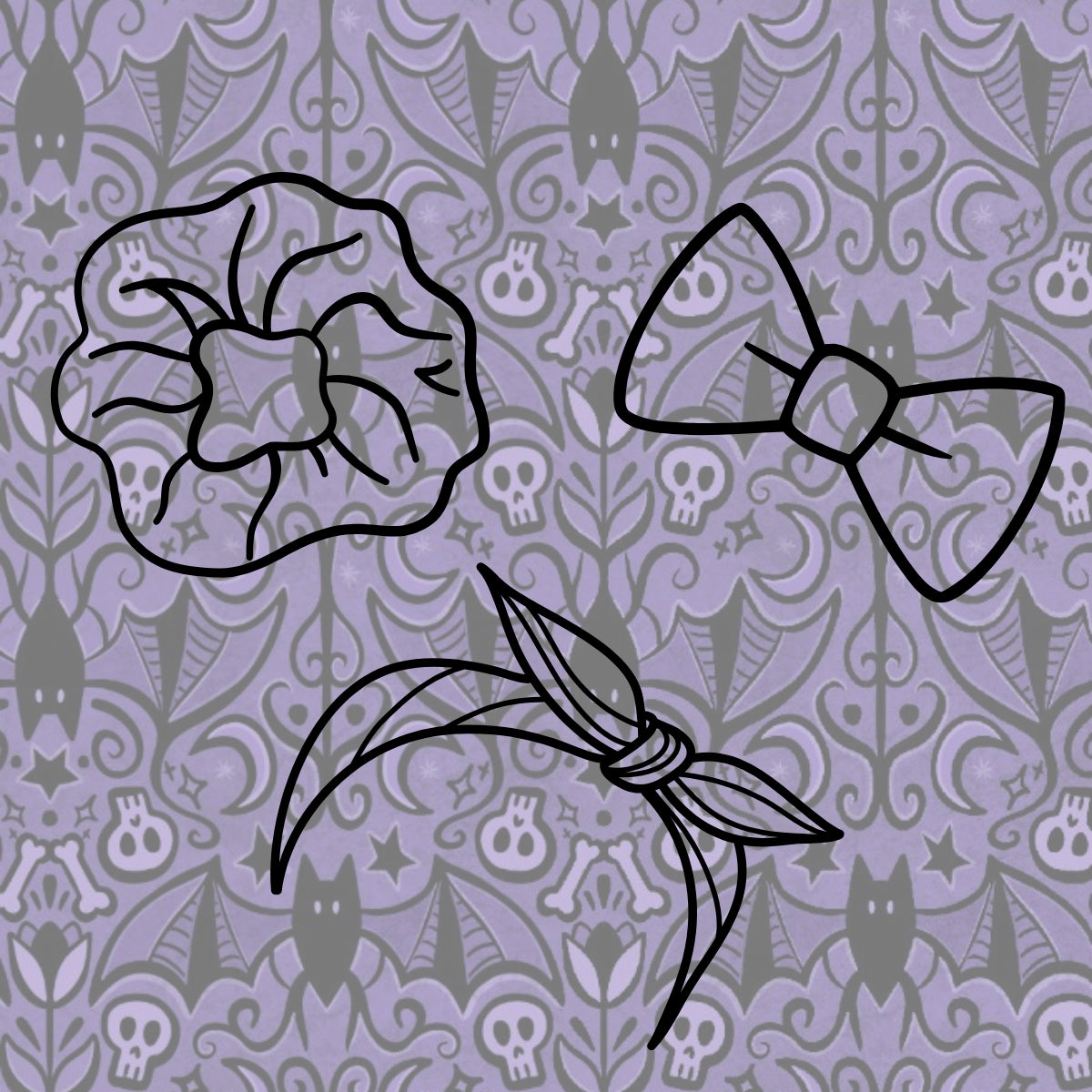 Hair Accs - Autumn Spells - Midnight Bats