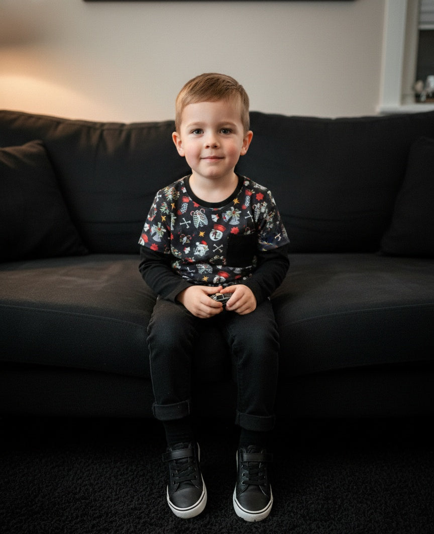 Layered T-shirt - Spooky Birthday