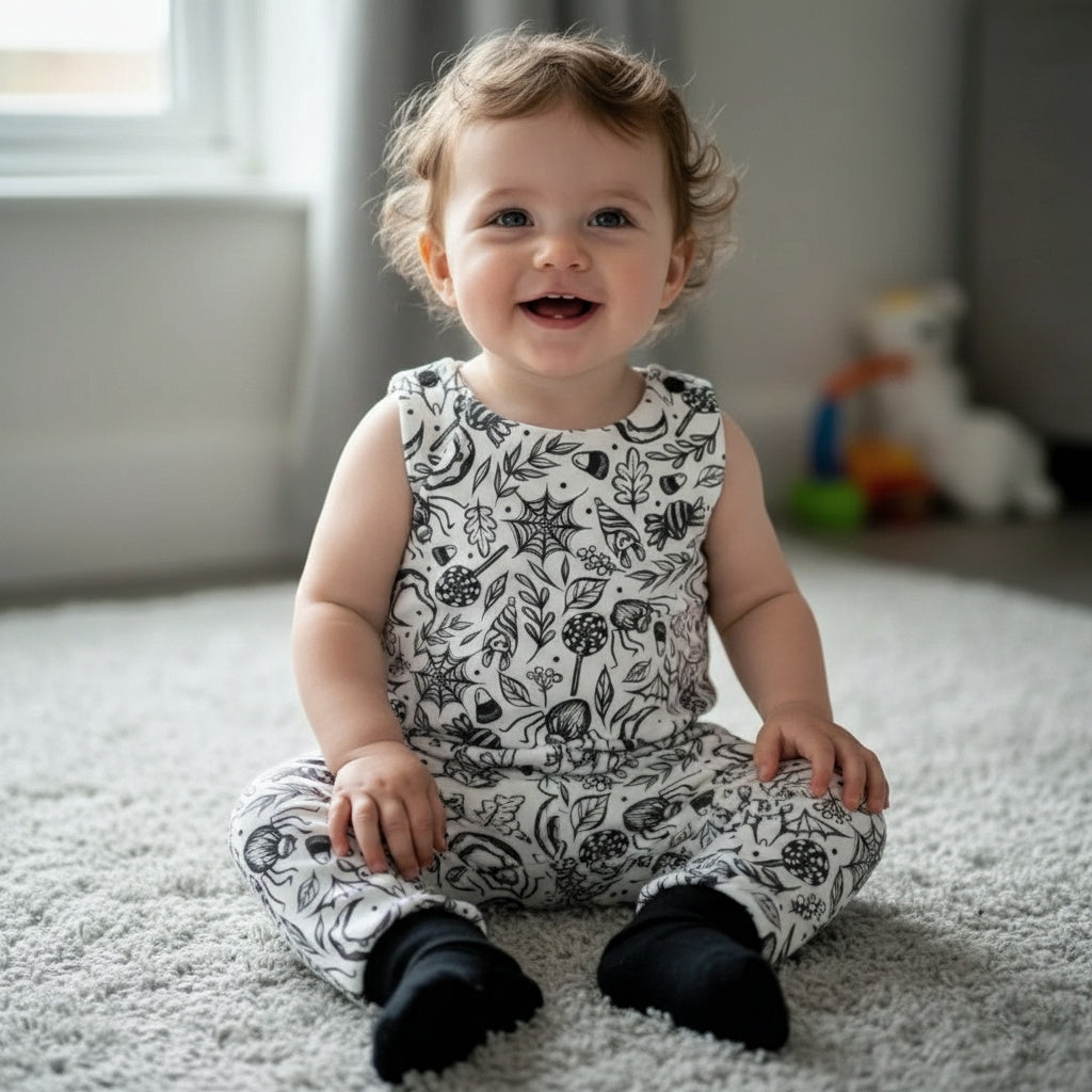 Romper long legs - Back to Black collection - Garden Of Webs