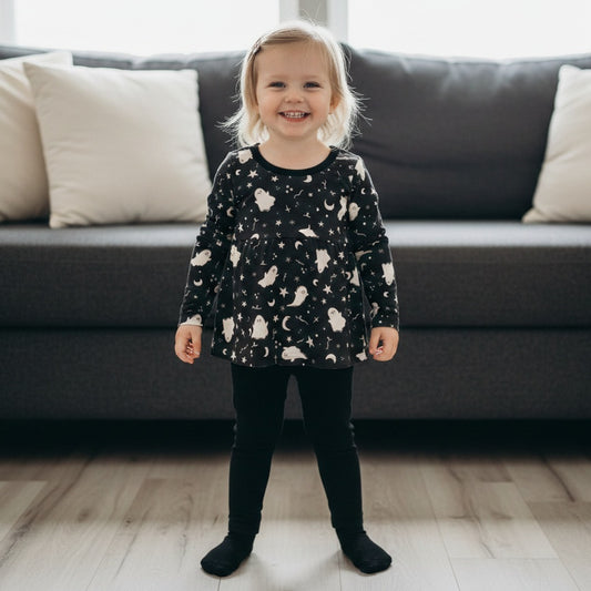 Peplum top - Back to Black - Ghost After Bedtime