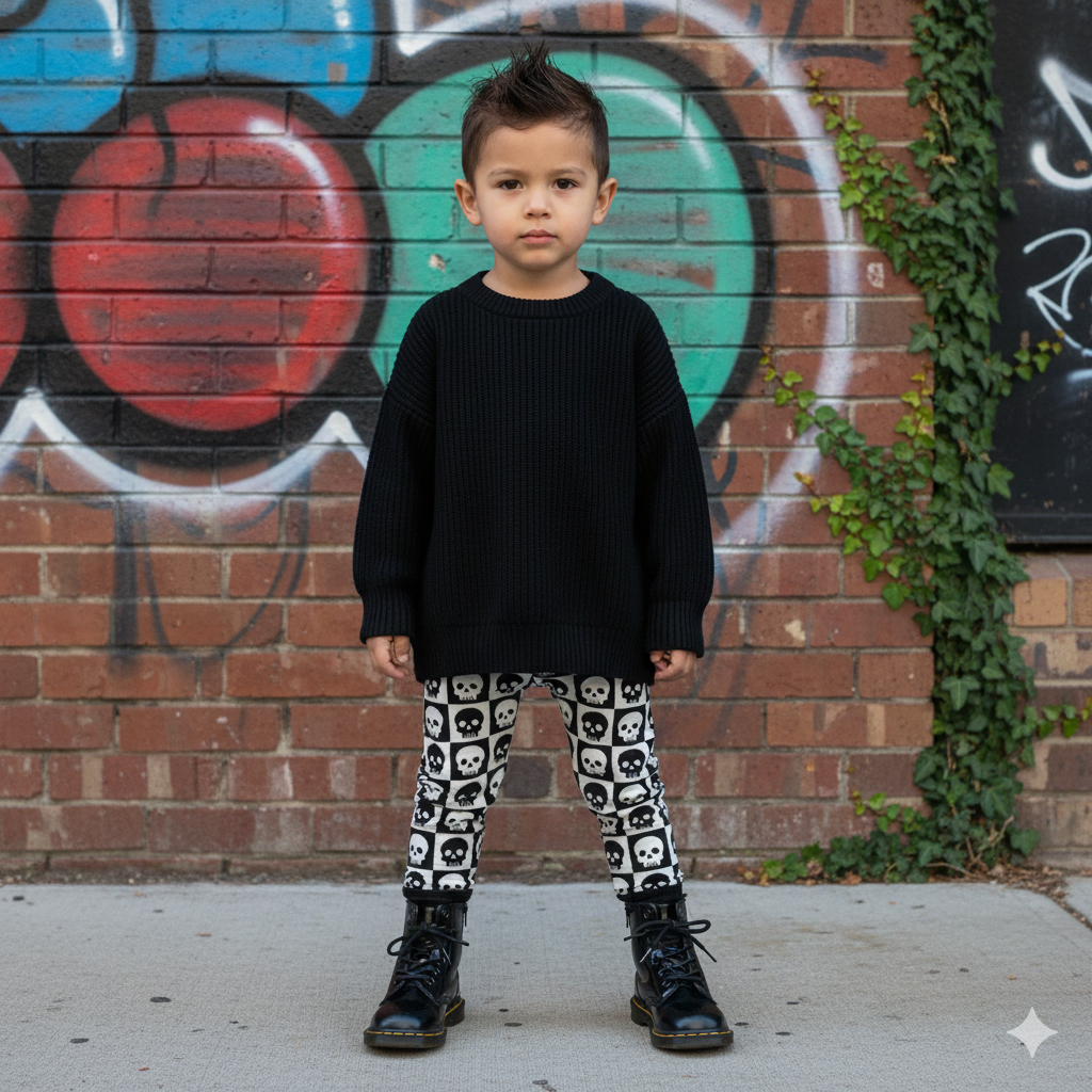Basic leggings - Back to Black Collection - Skull Check