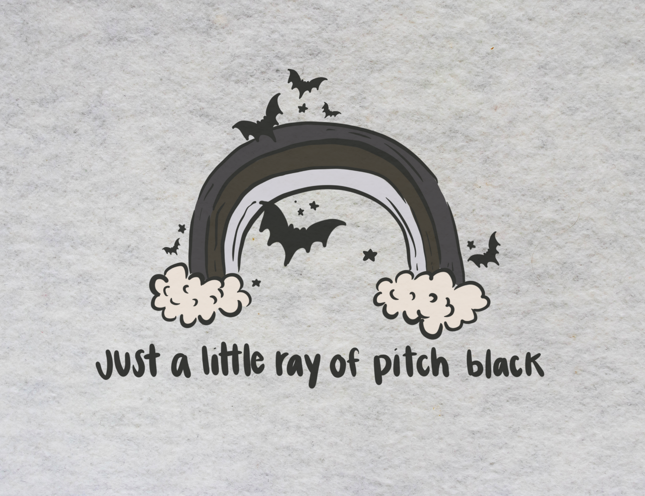 Ray of Pitch Black Sweater - Kids and Youth Sizes - Heather Gray