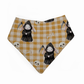 Bandana bibs, feeding bibs - Gingham Grim