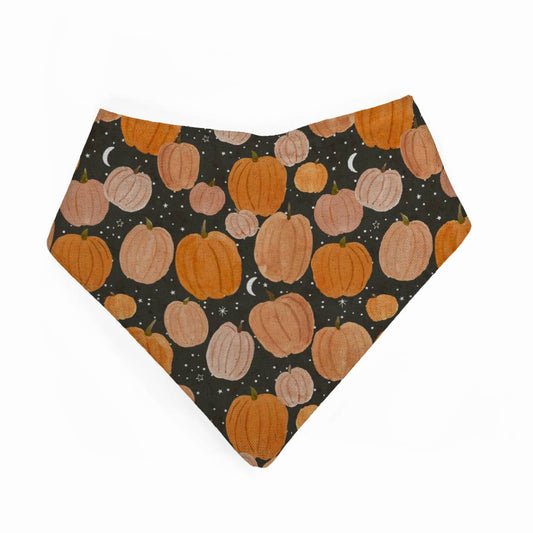 Bandana bibs, feeding bibs - Moonlit Pumpkins