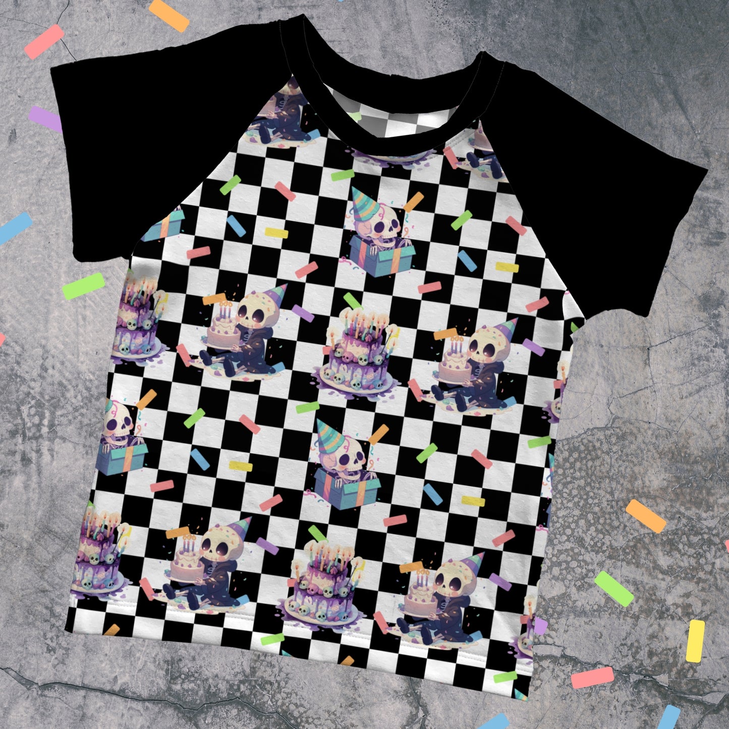 Raglan Short or Long Sleeves T-shirt - Spooky Birthday