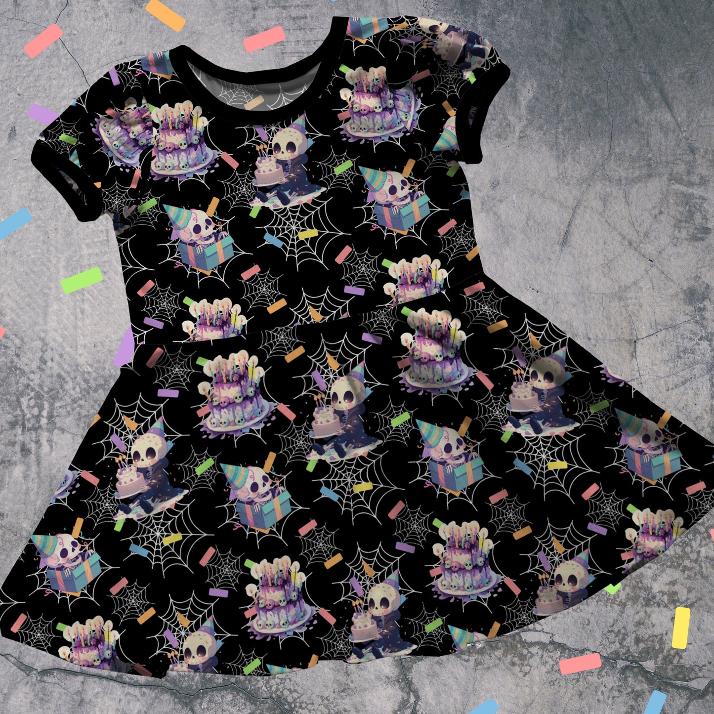 Dress - Spooky Birthday - Short or Long sleeves