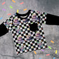 Layered T-shirt - Spooky Birthday - Checkers