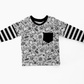 Layered T-shirt - Back to Black - Garden Of Webs