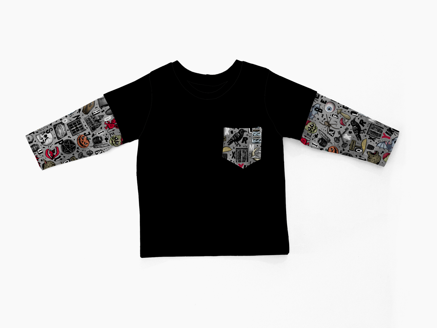 Layered T-shirt - Back to Black - Spooky ABCs