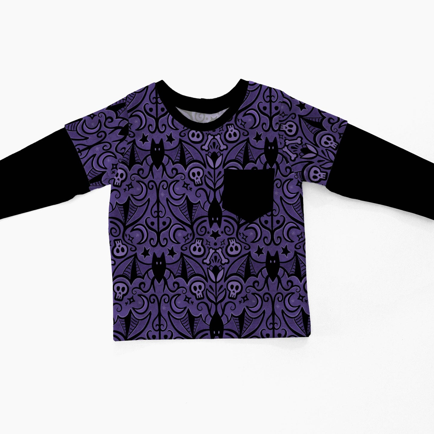 Layered T-shirt - Autumn Spells - Midnight Bats