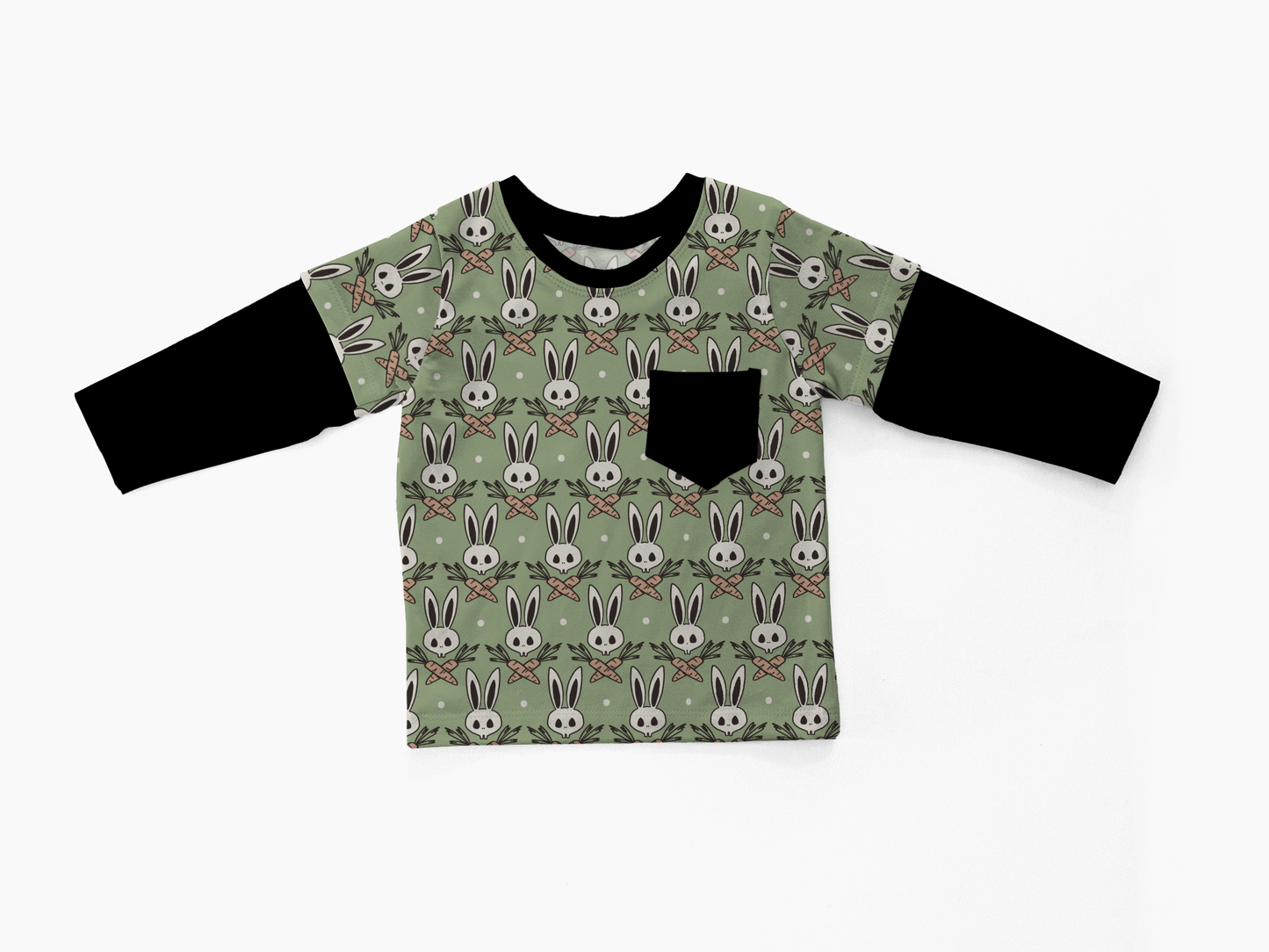 Layered T-shirt - Bunnies, Bones and Bloom - Carrot Crossbones