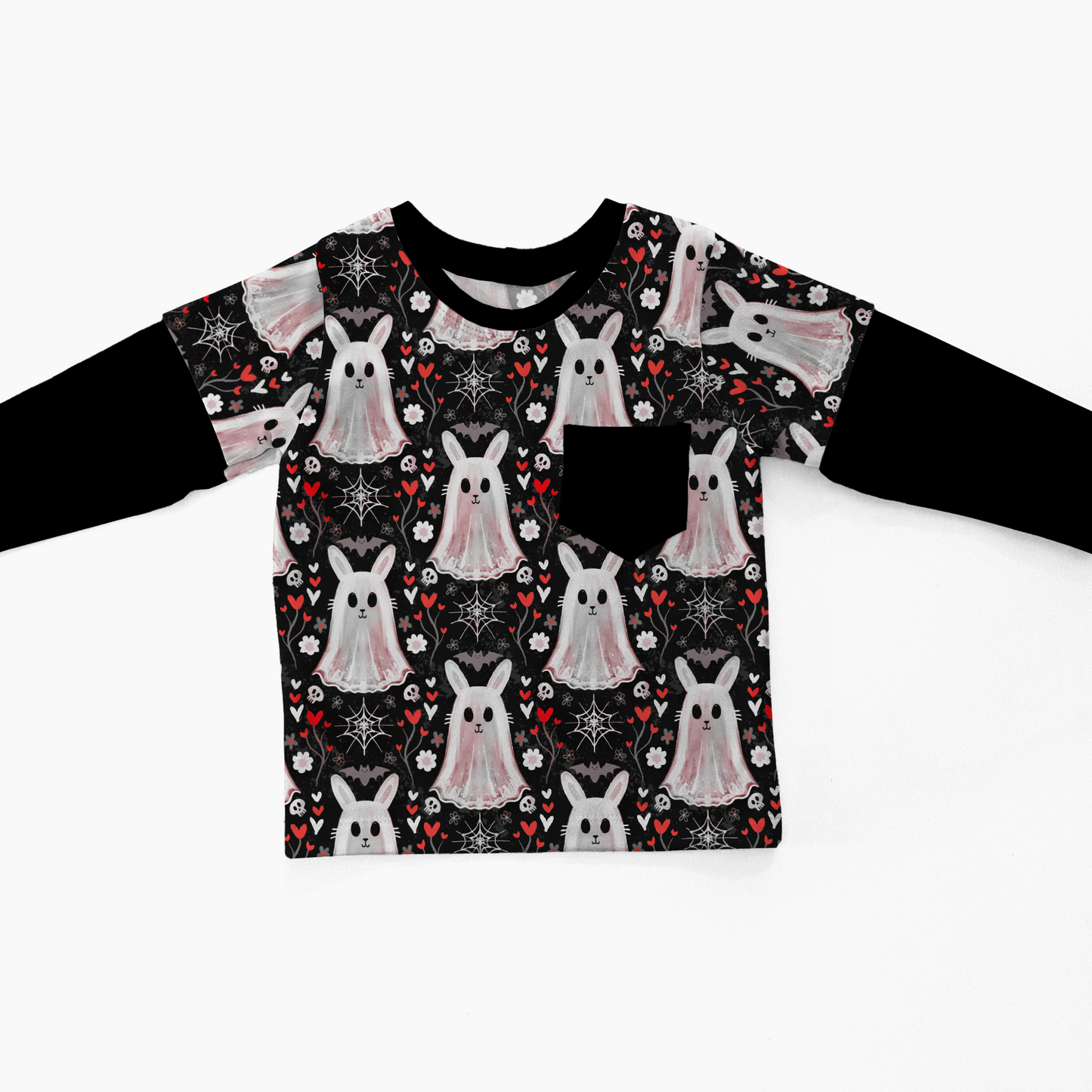 Layered T-shirt - Bunnies, Bones and Bloom - Boo Bunny