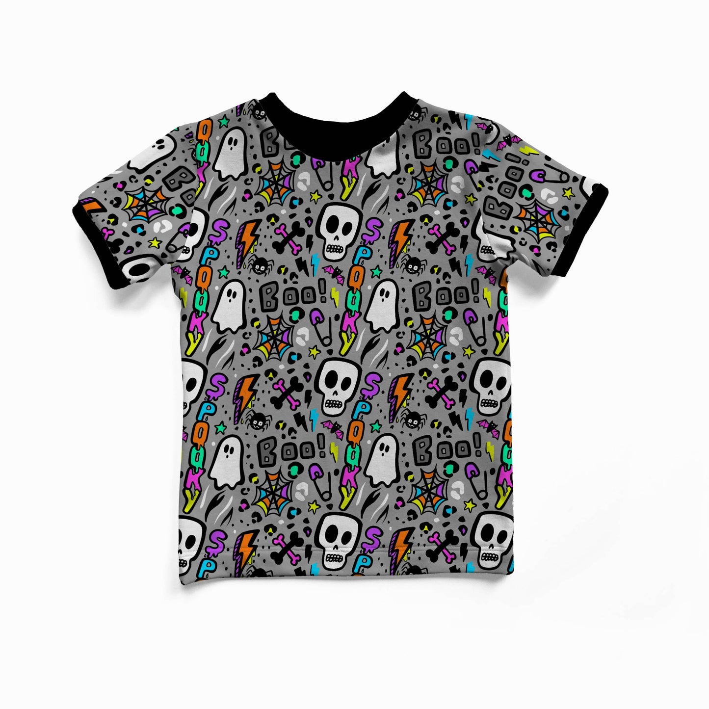 Women - Ringer T-shirt - Autumn Spells - Spooky Scribbles
