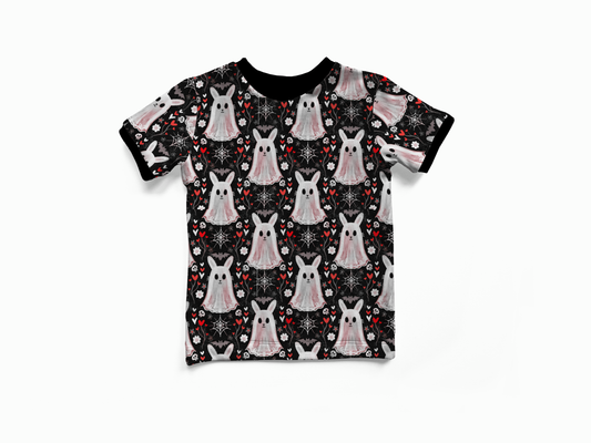Short Sleeves T-shirt - Bunnies, Bones and Bloom - Boo Bunny