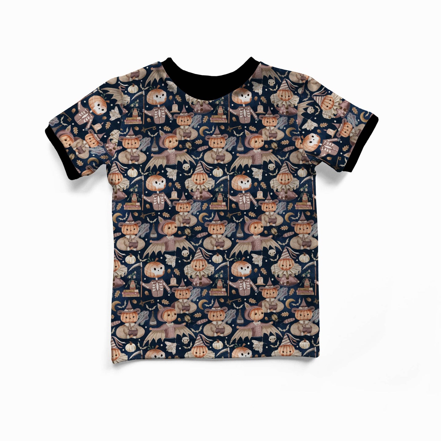 Women - Ringer T-shirt - Autumn Spells - Pumpkin Coven