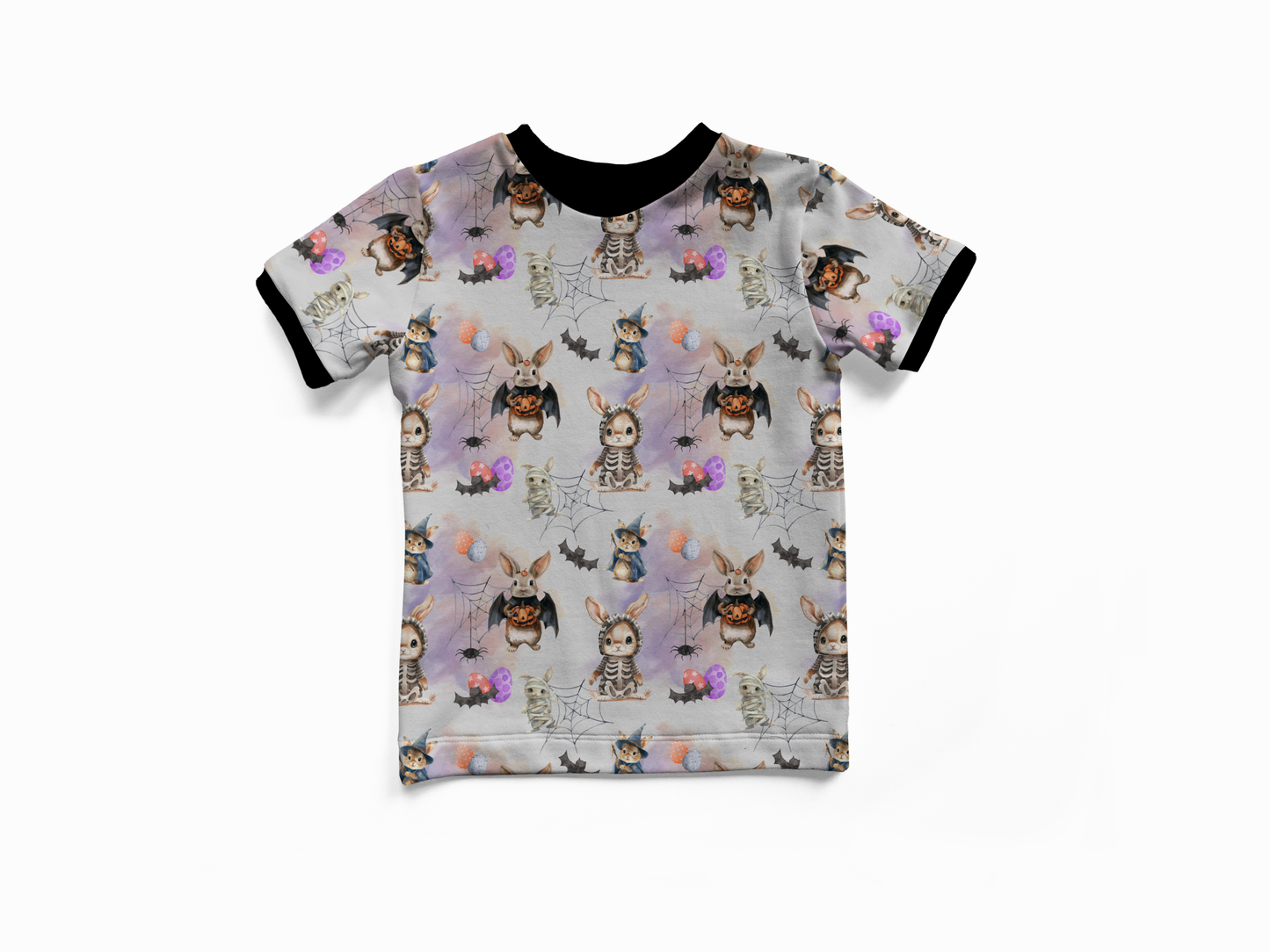 Short Sleeves T-shirt - Bunnies, Bones and Bloom - Haunting Hares