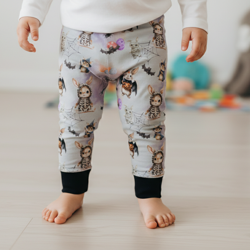 Basic leggings - Bunnies, Bones and Bloom - Haunting Hares