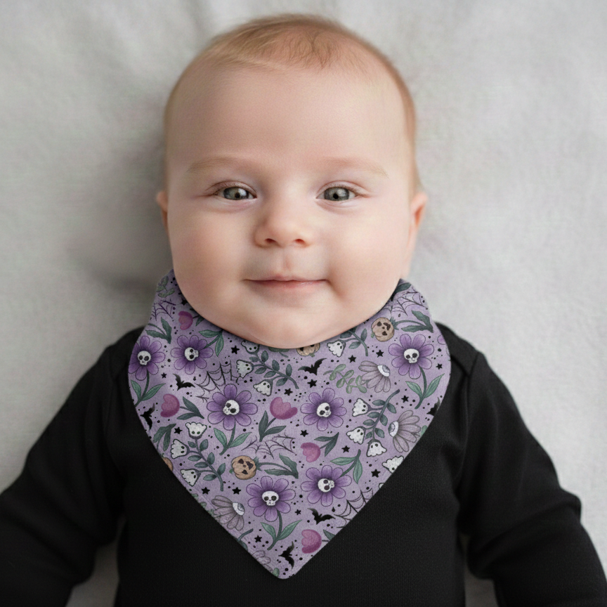 Bandana bibs, feeding bibs - Bloom and Gloom