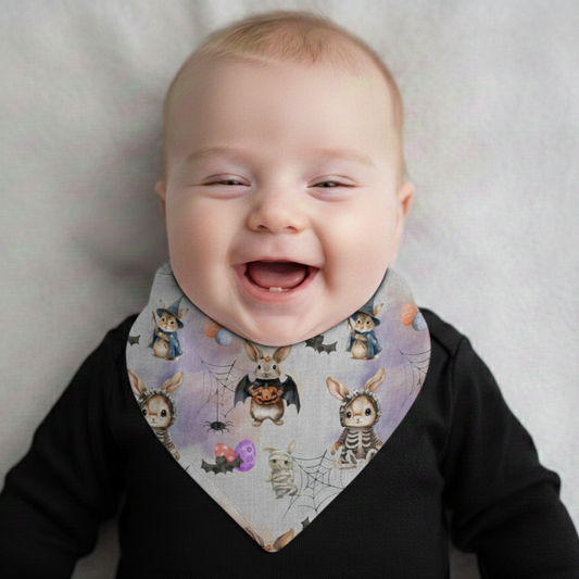 Bandana bibs, feeding bibs - Haunting Hares