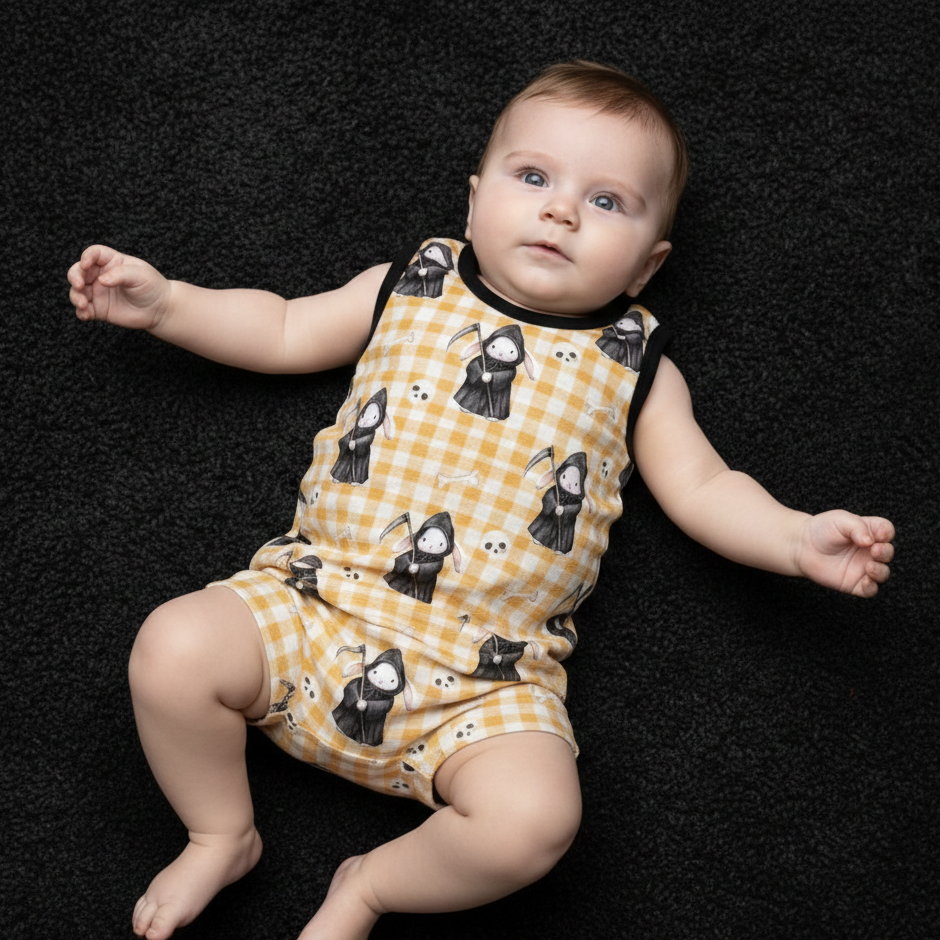 Playday Set - Bunnies, Bones and Bloom - Gingham Grim