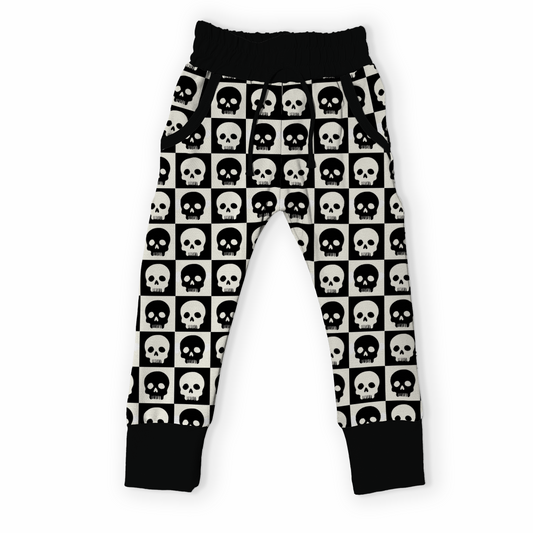 Joggers w/ Pockets - Back to Black - Skull Check