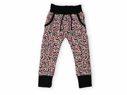 Joggers w/ Pockets - Bunnies, Bones and Bloom - Blush and Bats