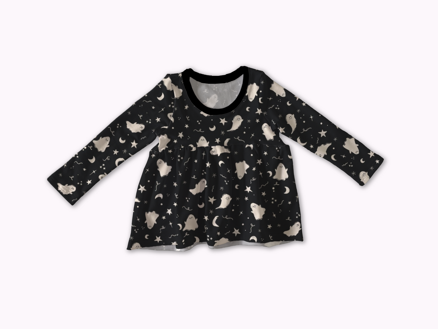 Peplum top - Back to Black - Ghost After Bedtime