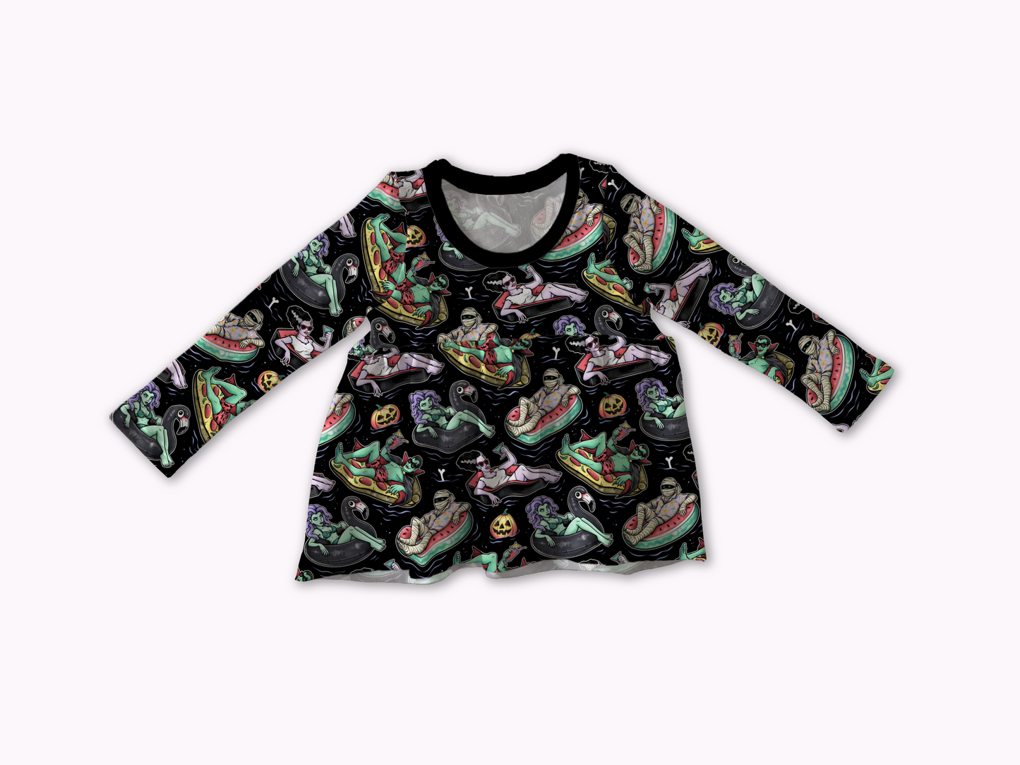 Peplum top - Spooky Shores Collection - Pool Ghoul