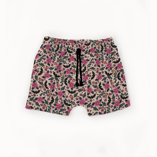 Play Short - Bunnies, Bones and Bloom - Blush and Bats