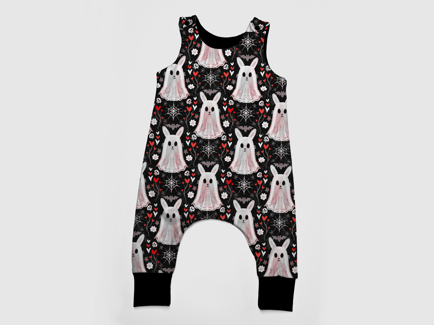 Romper long legs - Bunnies, Bones and Bloom - Boo Bunny