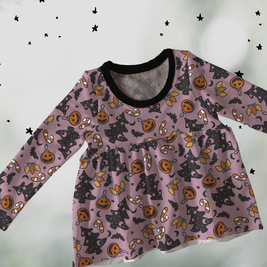 Peplum top - Bats and Baubles