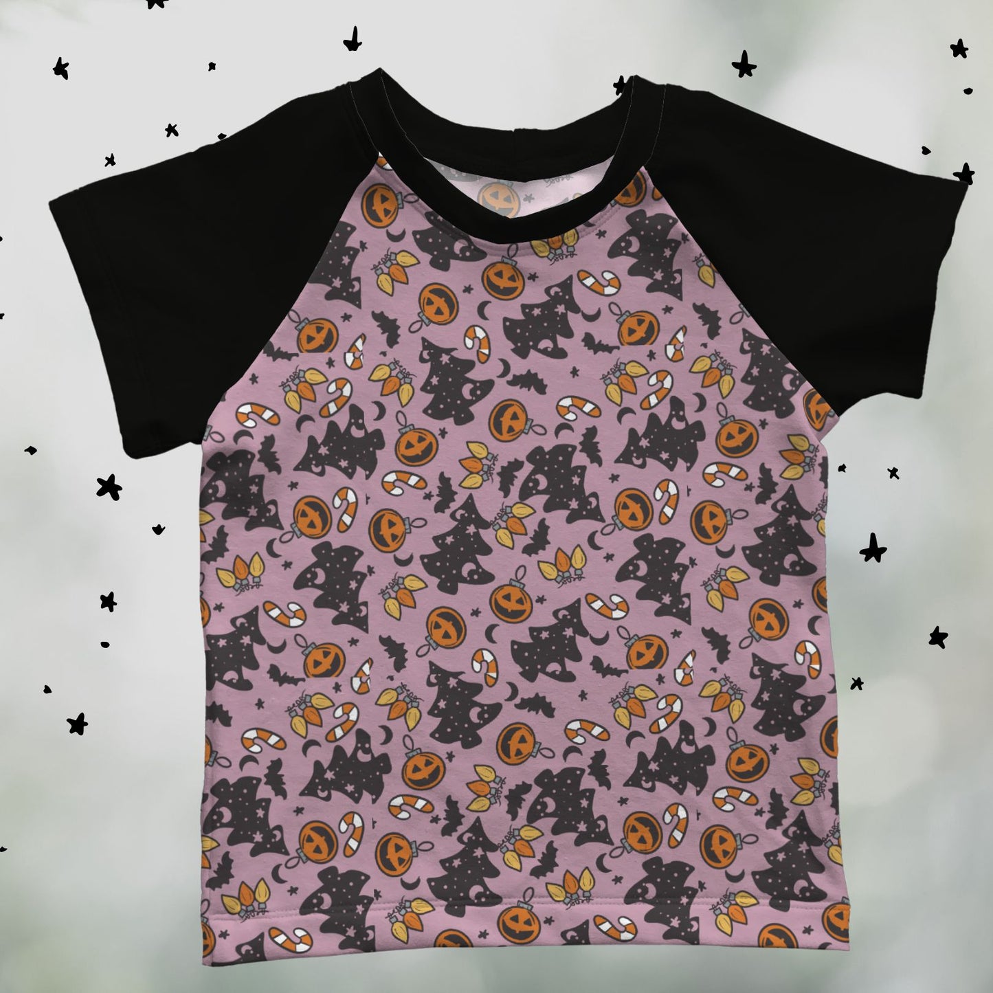 Raglan Short or Long Sleeves T-shirt - Bats and Baubles