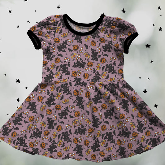 Dress - Bats and Baubles - Short or Long sleeves