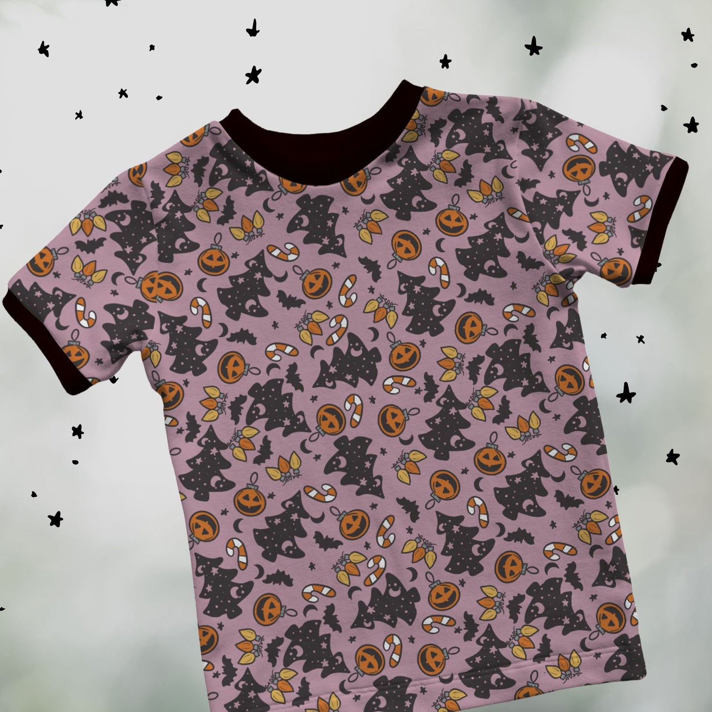 Short Sleeves T-shirt - Bats and Baubles