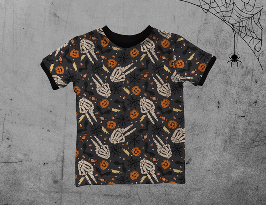 Short Sleeves T-shirt - All Hallows Eve - Grey