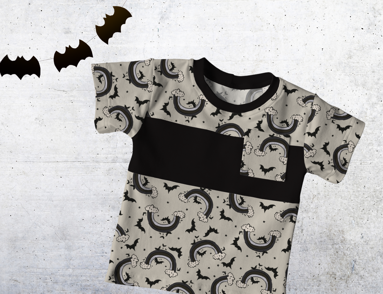 Colorblock T-shirt - Ray of Pitch Black