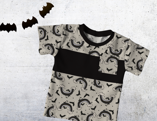 Colorblock T-shirt - Ray of Pitch Black