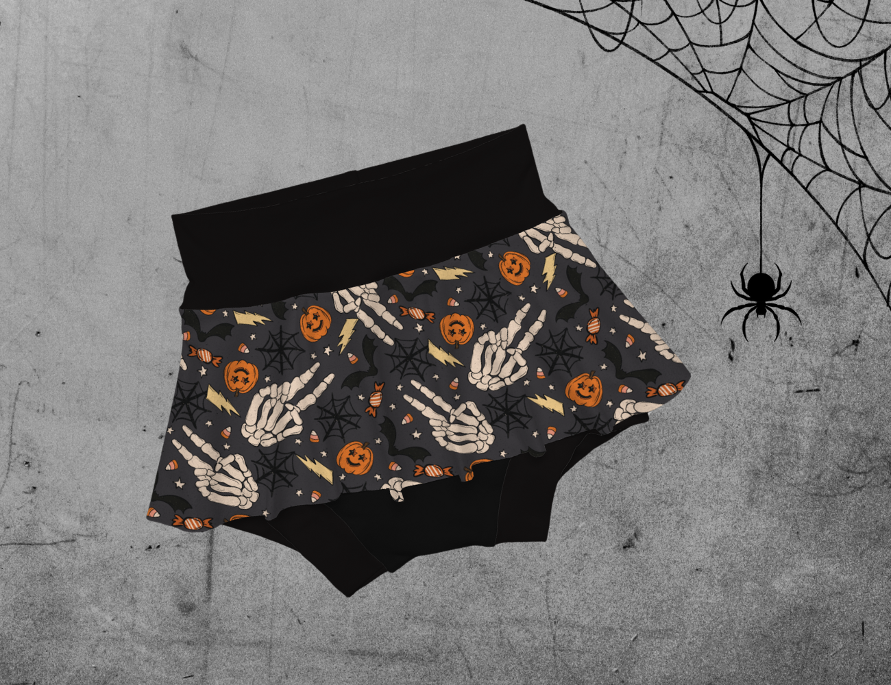 Skirted Bummies - All Hallows Eve - Grey
