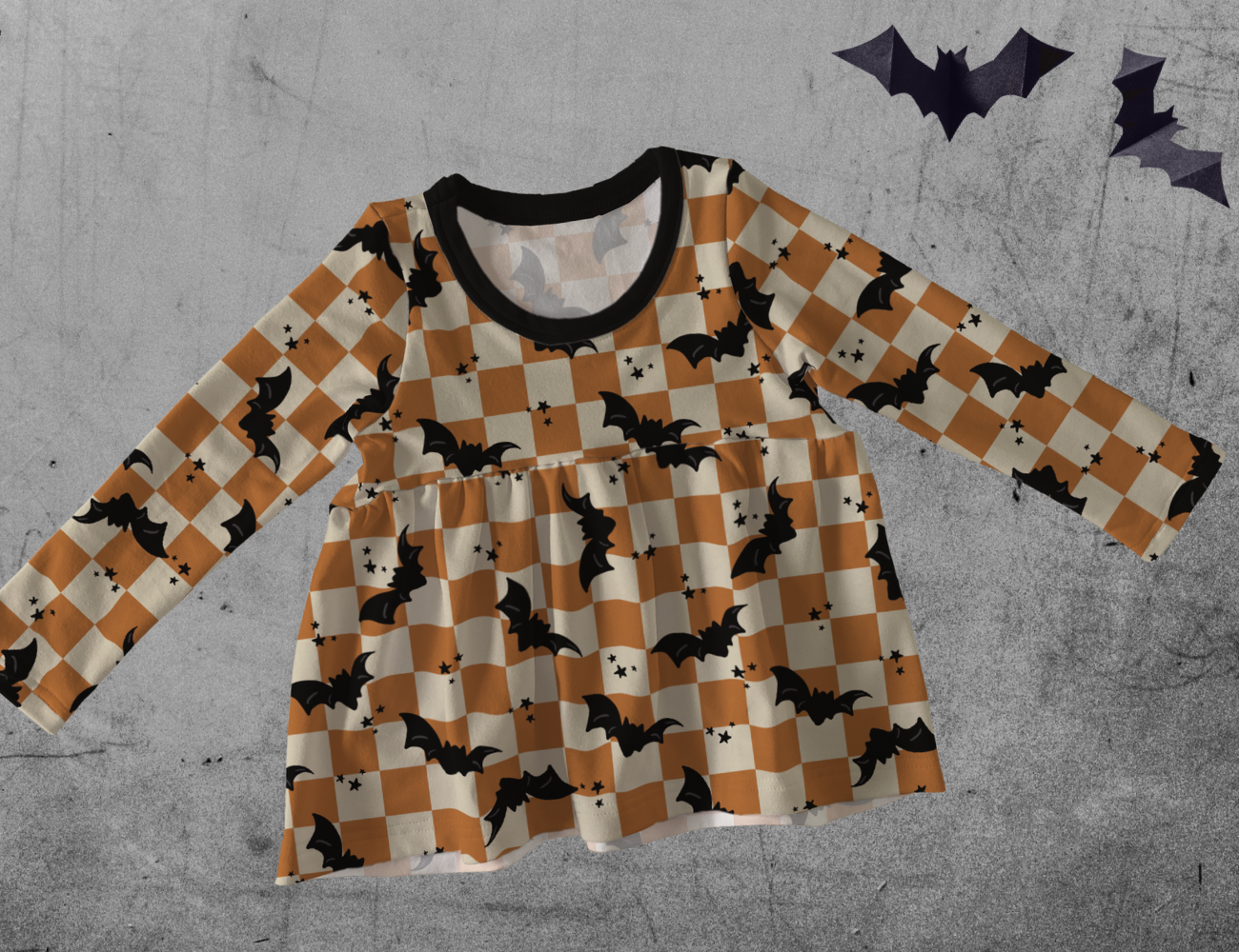 Peplum top - All Hallows Eve - Checkers