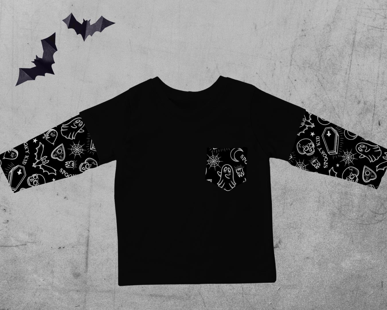 Layered T-shirt - Spooky Kid