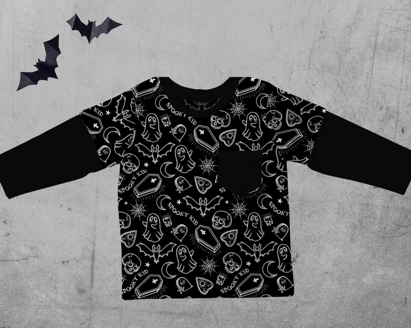 Layered T-shirt - Spooky Kid