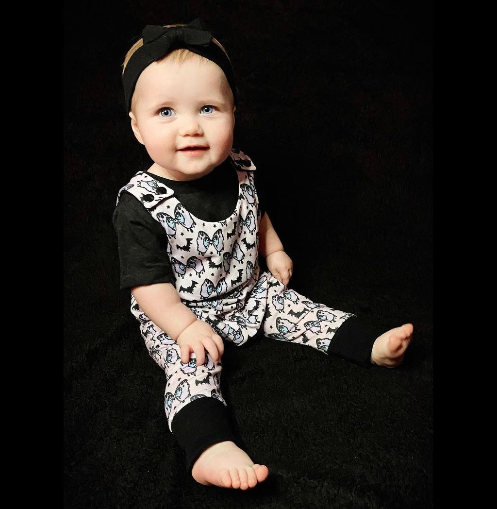 All Hallows Eve - Checkers bat - Romper