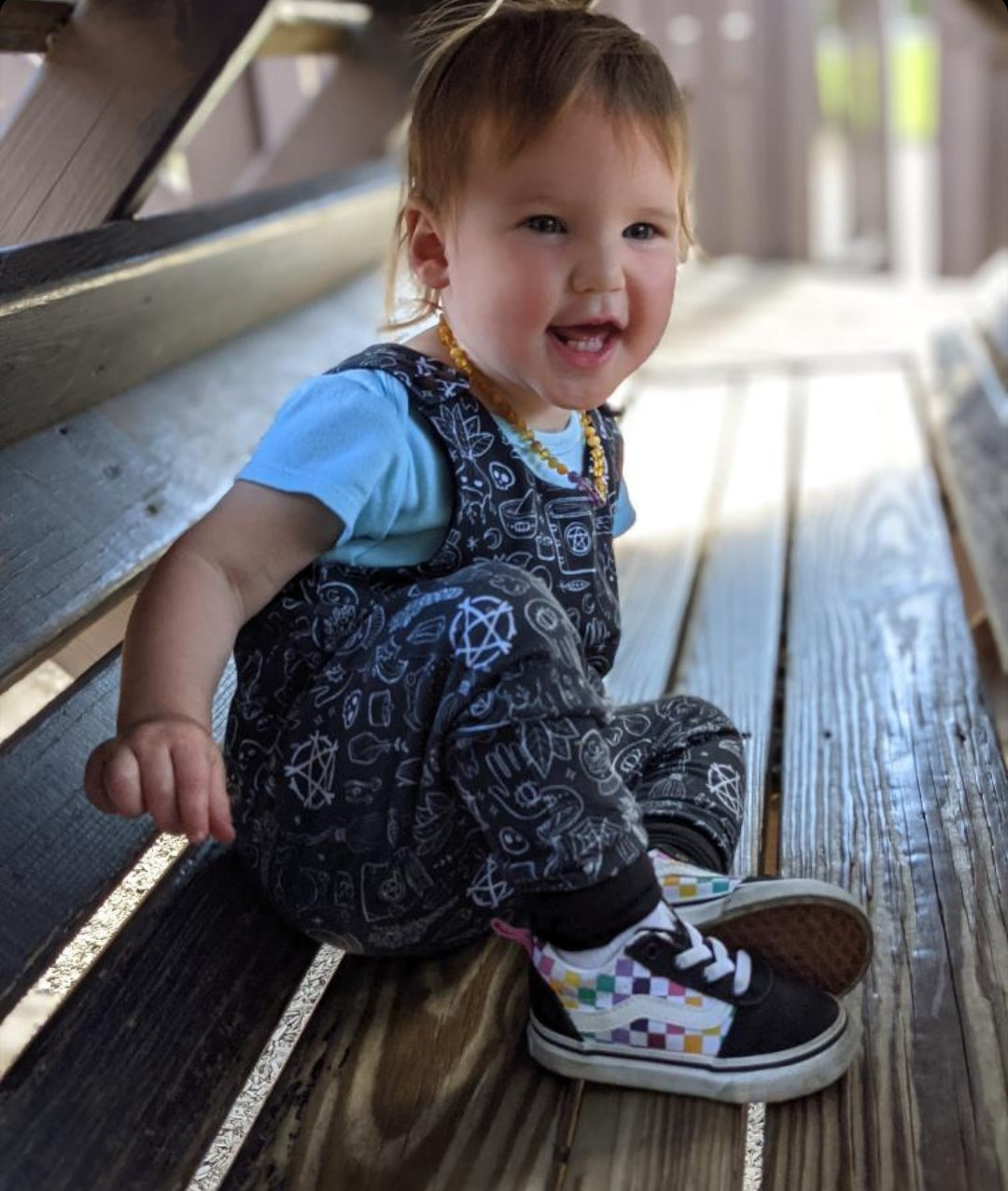 All Hallows Eve - Checkers bat - Romper