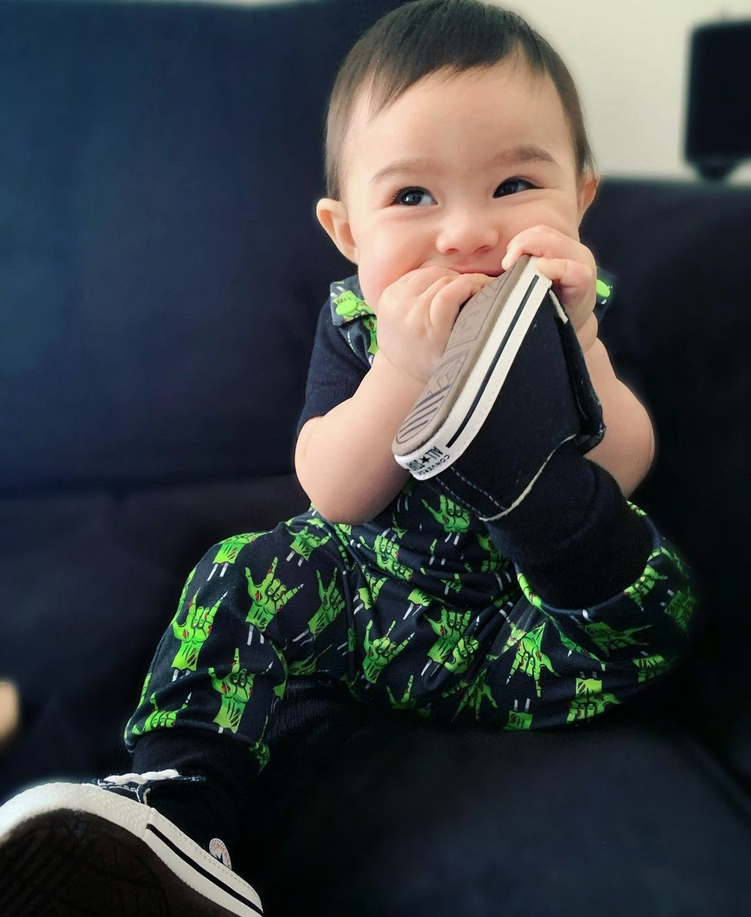 All Hallows Eve - Checkers bat - Romper