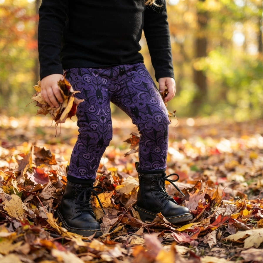 Basic leggings - Autumn Spells - Midnight Bats