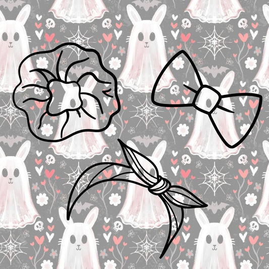 Hair Accs - Bunny, bones and bloom - Boo Bunny