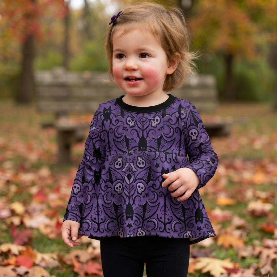 Peplum top - Autumn Spells - Midnight Bats