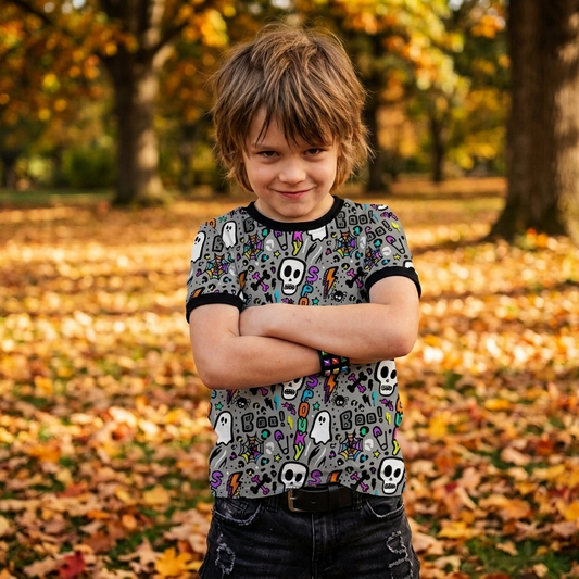 Short Sleeves T-shirt - Autumn Spells - Spooky Scribbles - T-shirt
